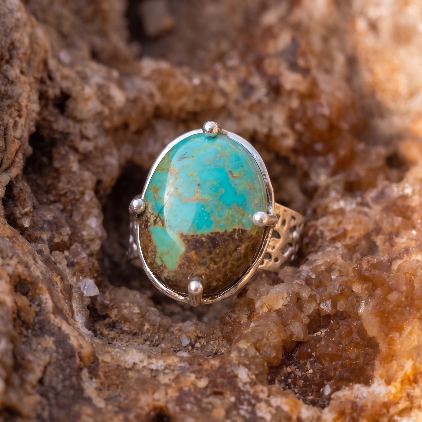 Anillo Ajustable de Turquesa