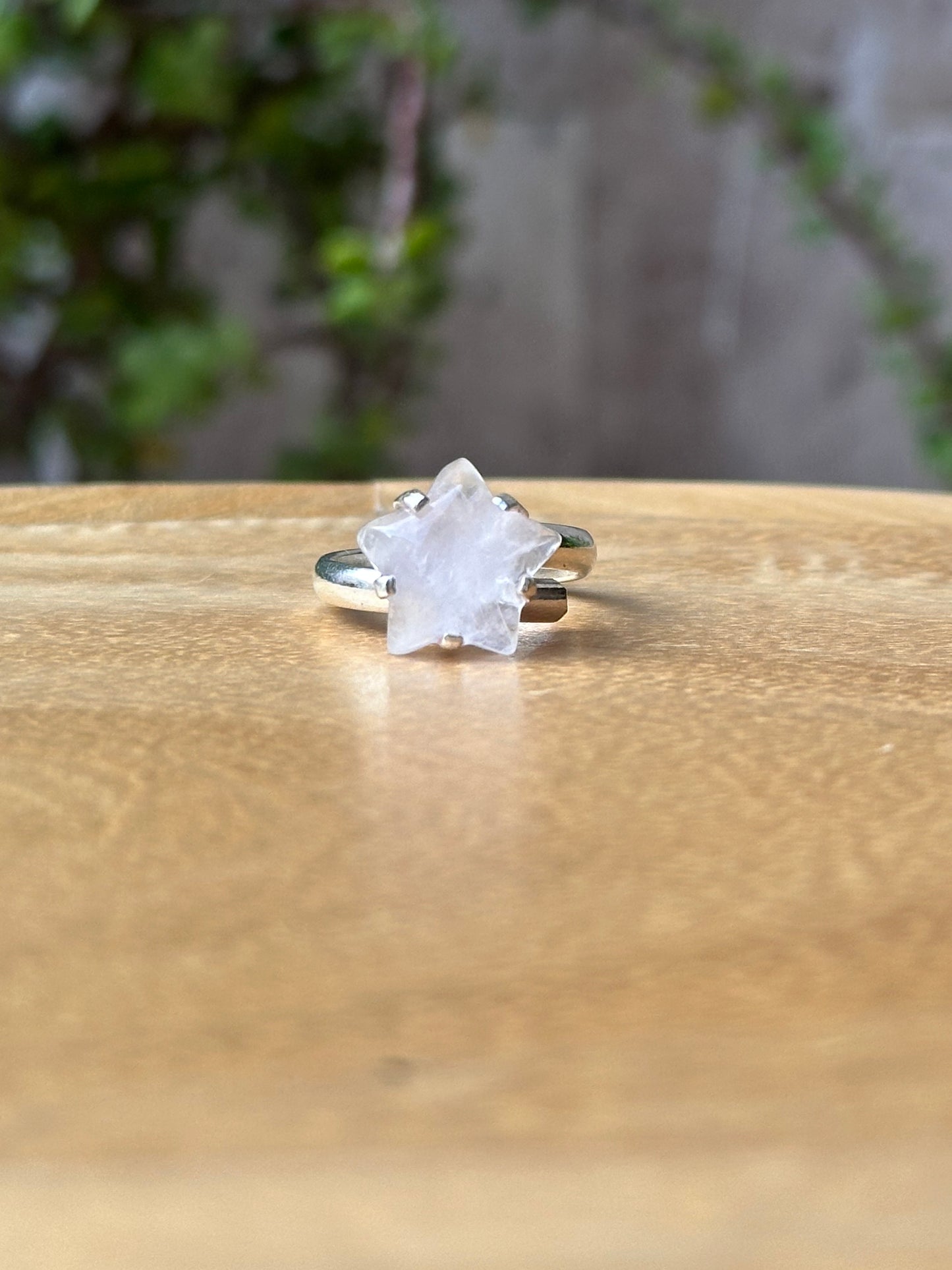 Anillo ajustable de Cuarzo Blanco