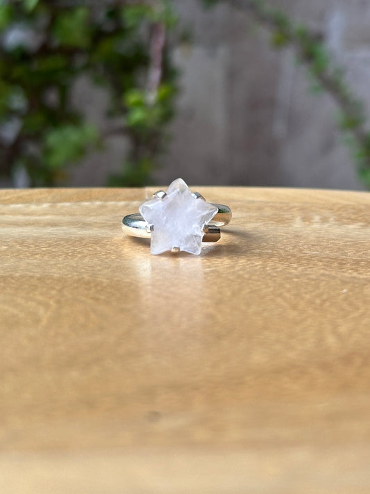 Anillo ajustable de Cuarzo Blanco
