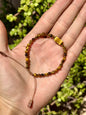 Pulsera Ajustable de Ojo de Tigre 4mm & Hematita