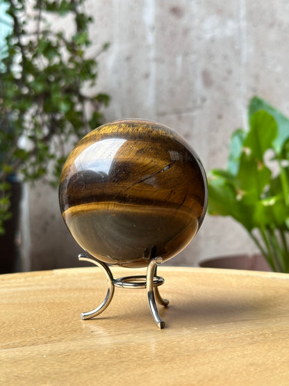 Ojo de tigre tallado en forma de esfera