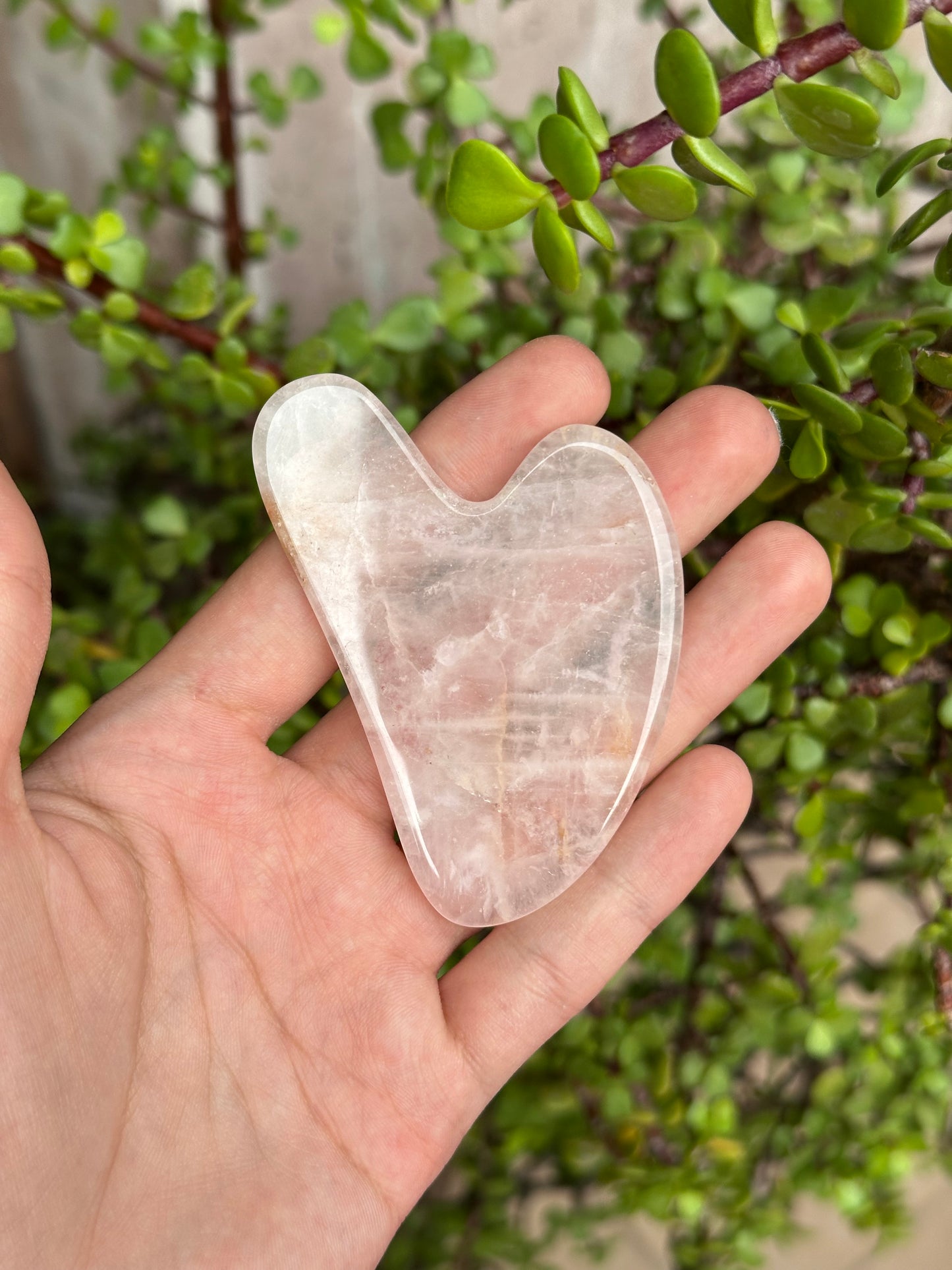 Gua Sha de Cuarzo Natural para Masaje Facial
