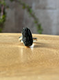 Anillo ajustable de Turmalina Negra