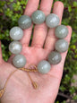 Pulsera maxi de jade verde 20mm