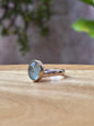 Anillo ajustable de Rutilo verde redondo