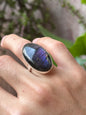 Anillo Ajustable de Labradorita Morada