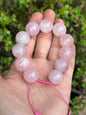 Pulsera Ajustable de Cuarzo Rosa