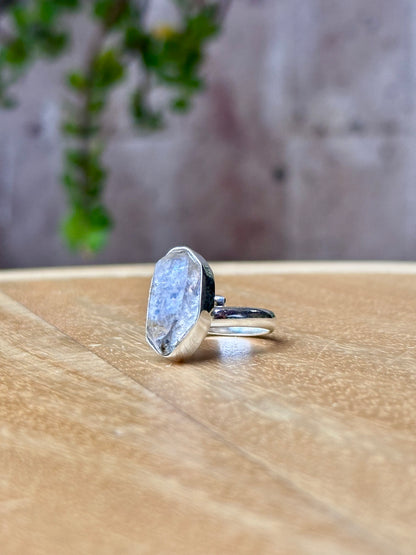 Anillo ajustable de Cuarzo Herkimer grande