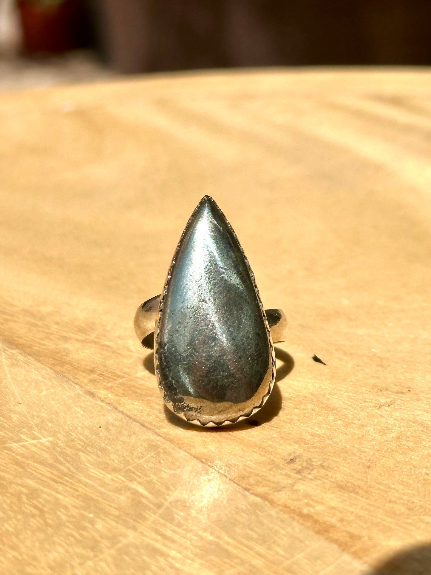 Anillo ajustable de pirita