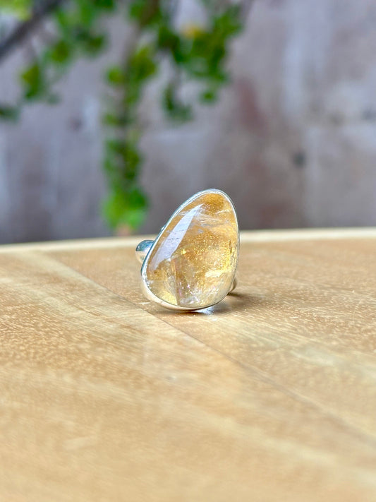 Anillo ajustable de Citrino