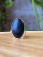 Anillo ajustable de shungita con pirita