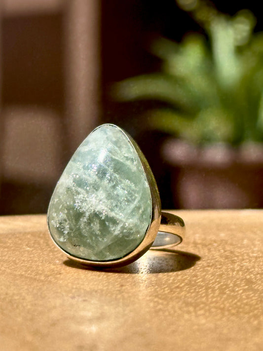 Anillo ajustable de Aguamarina