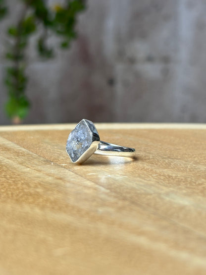 Anillo ajustable de Cuarzo Herkimer mini