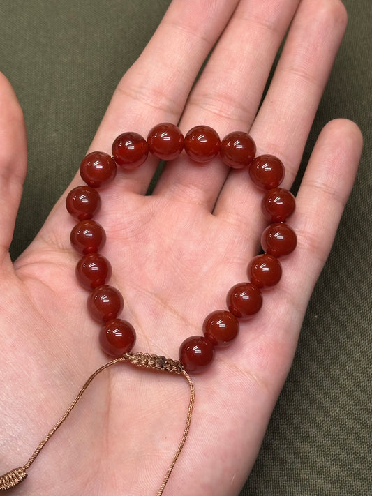 Pulsera Ajustable de Cornalina 8mm