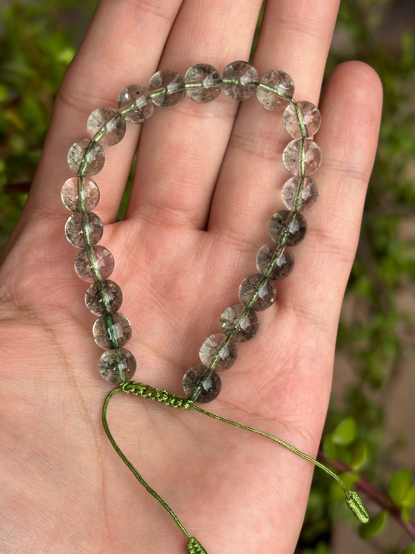 Pulsera Ajustable de Ágata Musgosa