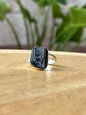 Anillo ajustable de Turmalina Negra