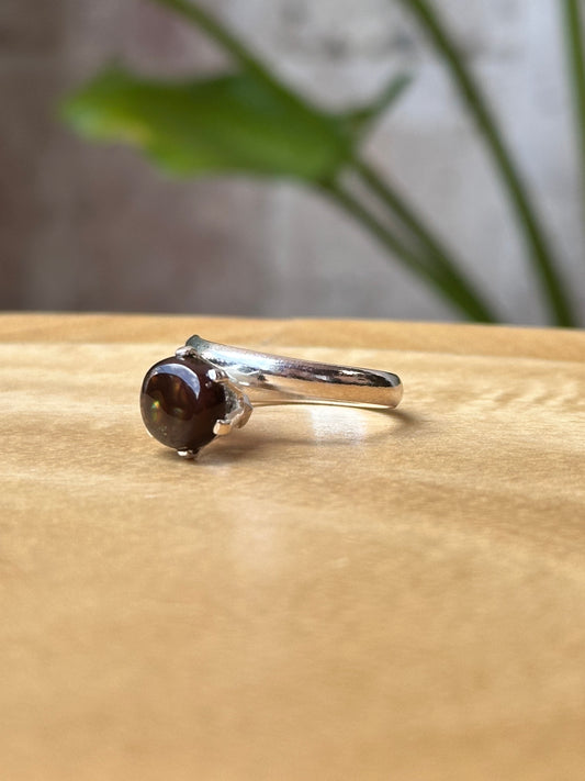 Anillo Ajustable de Ágata de Fuego