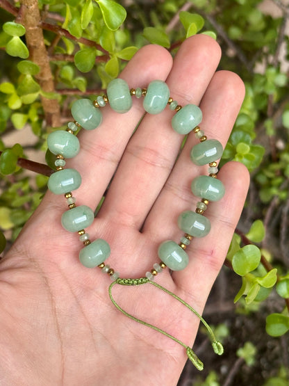 Pulsera de Venturina Verde y Hematita