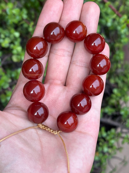 Pulsera Ajustable de Cornalina 18mm
