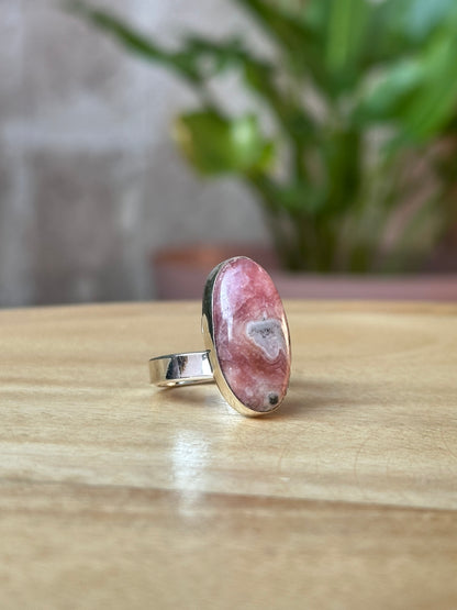 Anillo ajustable de Rodonita