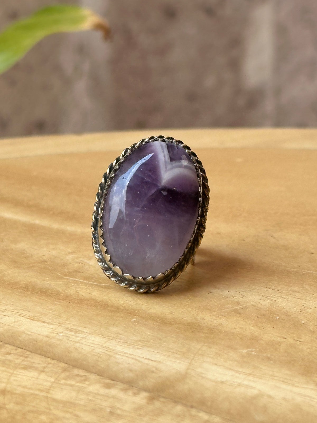 Anillo ajustable de Cuarzo Amatista