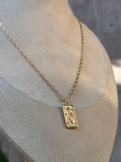 Collar Carta del Tarot El Sol | Acero Inoxidable
