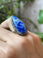 Anillo ajustable de Lapislázuli grande