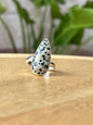 Anillo ajustable de Jaspe dálmata