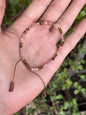 Pulsera Ajustable de Piedra Sol, Ojo de Tigre y Hematita