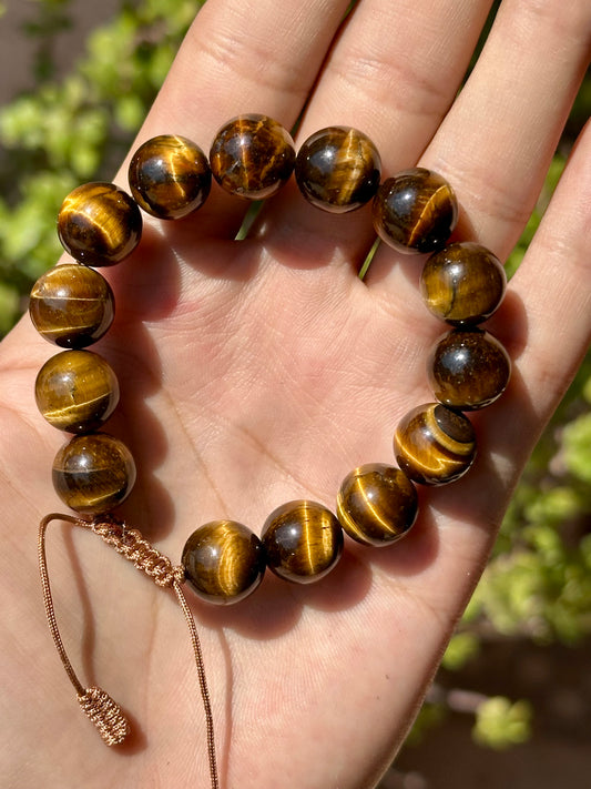 Pulsera ajustable de Ojo de Tigre