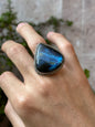 Anillo ajustable de labradorita