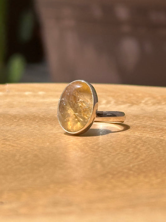 Anillo ajustable de Citrino