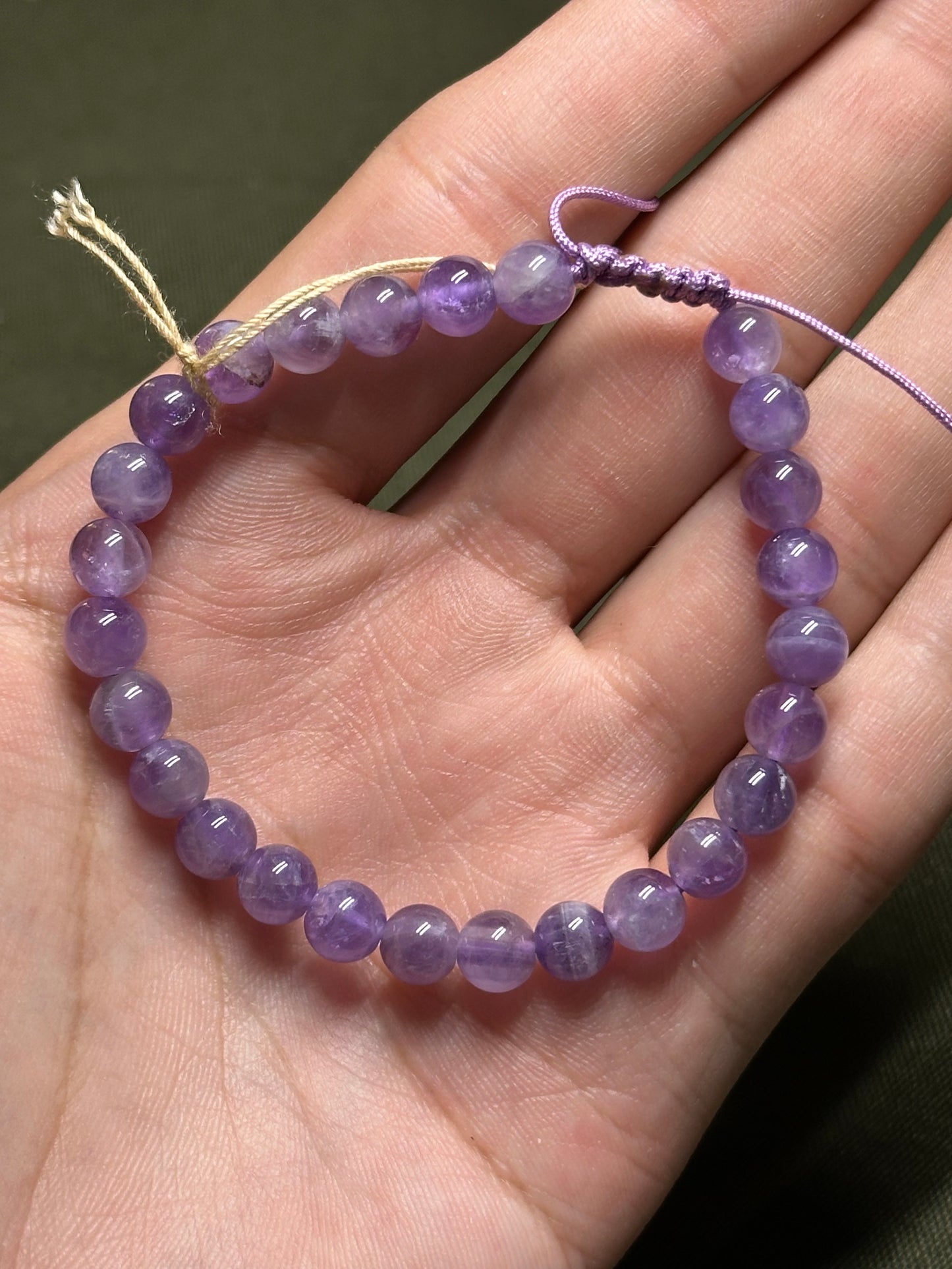 Pulsera ajustable de Amatista esfera