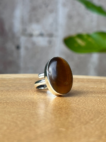 Anillo ajustable de Ojo de Tigre