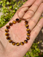 Pulsera ajustable de ojo de tigre & hematita