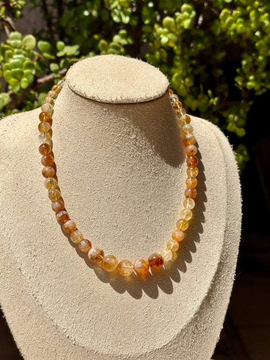 Collar Ajustable de Citrino - Abundancia y Alegría