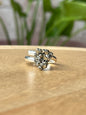 Anillo ajustable de pirita en bruto chico