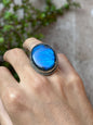 Anillo ajustable de labradorita