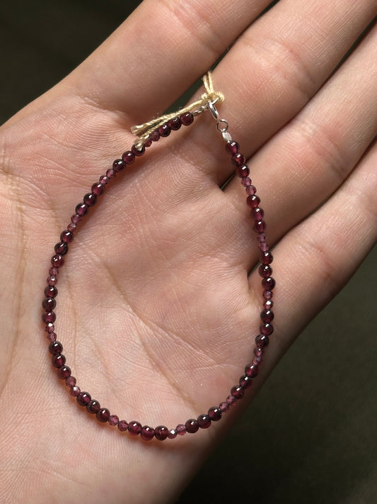 Pulsera de Granate Rojo