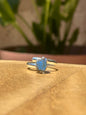 Anillo ajustable de labradorita en bruto