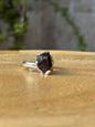 Anillo ajustable de Granate Rojo en bruto