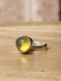 Anillo Ajustable de ámbar montado en alpaca