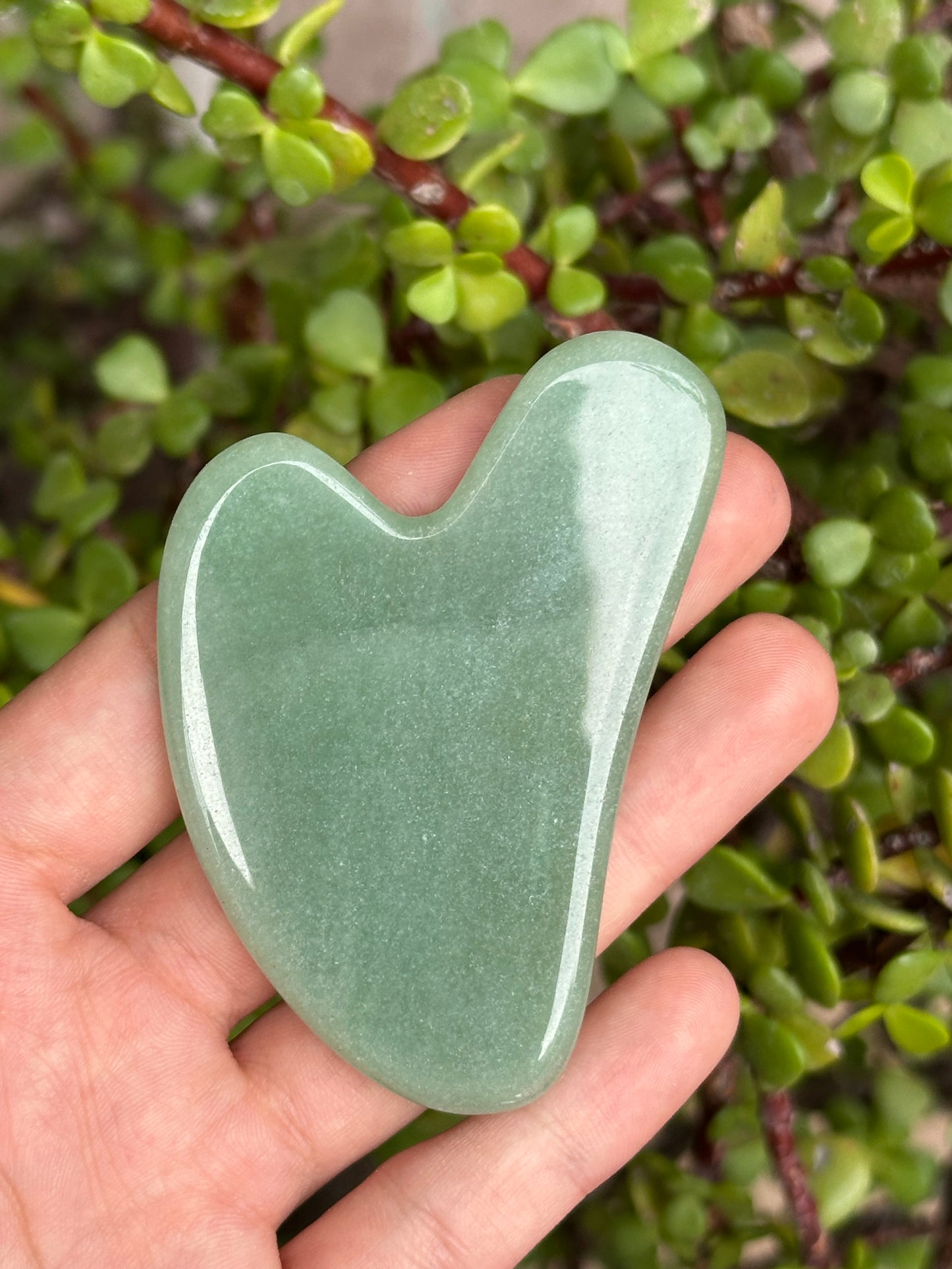 Gua Sha de Cuarzo Natural para Masaje Facial