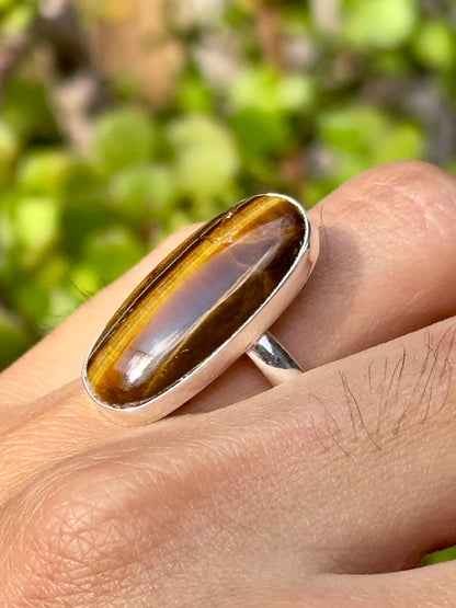 Anillo ajustable de Ojo de Tigre