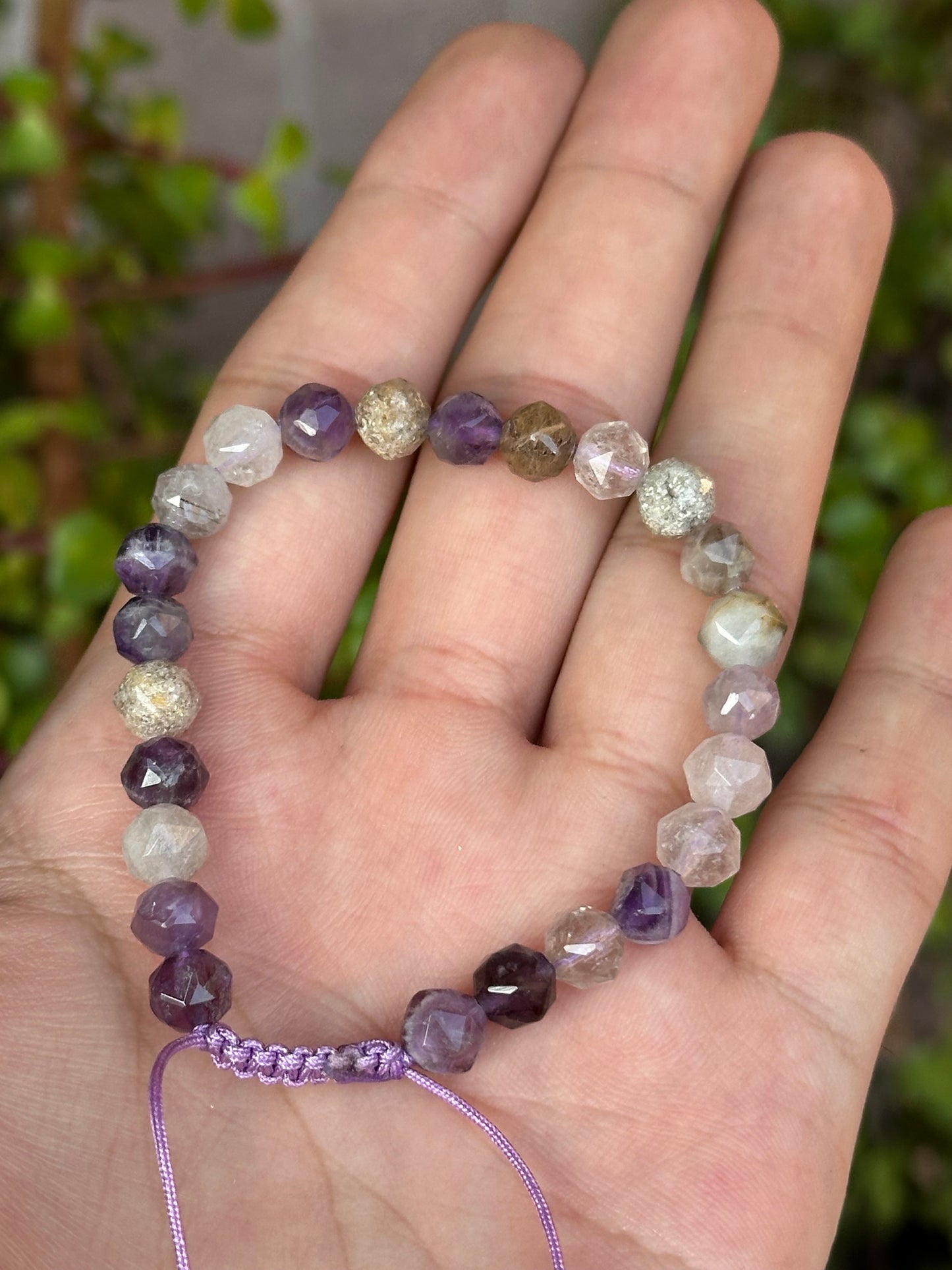 Pulsera Ajustable de Cuarzos y Minerales Mixtos 6mm