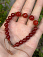 Pulsera Ajustable de Cornalina & hematita
