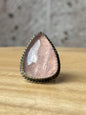 Anillo ajustable de Cuarzo rosa grande