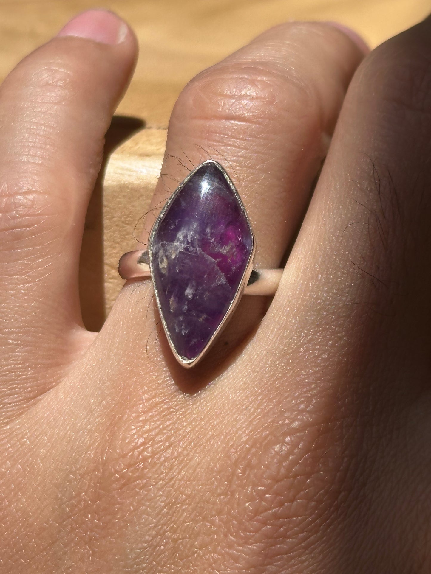 Anillo ajustable de Amatista