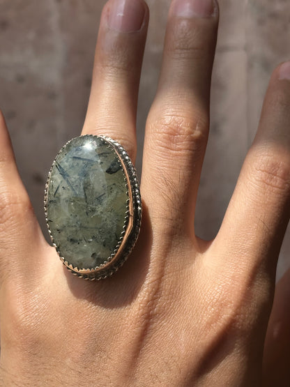 Anillo Ajustable de Prehnita