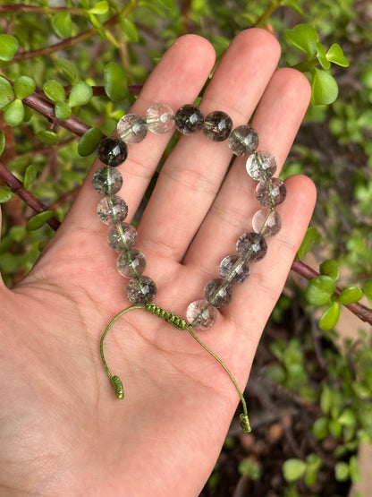 Pulsera Ajustable de Ágata Musgosa